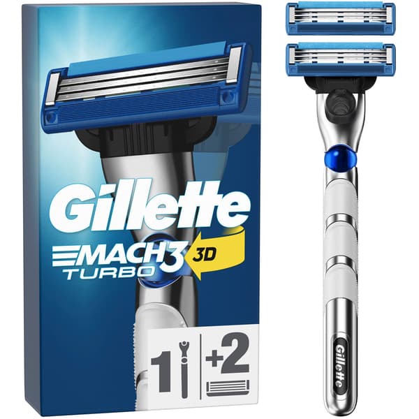 Barberhøvel Mach3 Turbo 2 stk barberblader