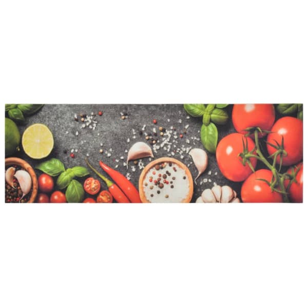 Kitchen mat machine washable vegetables 60x180 cm velvet