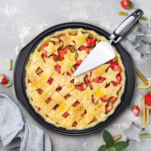 Perforeret Bageplade med Non-Stick, Professionelle Pander Luftcirkulation Sprød Bund Pizza Bageplade til Ovn, Varmeledende Pizzaplade med Huller