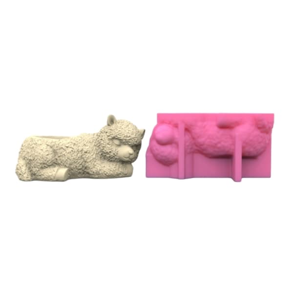Betonform DIY Håndlavede alpaca blomsterpotter Gips Epoxyharpiks