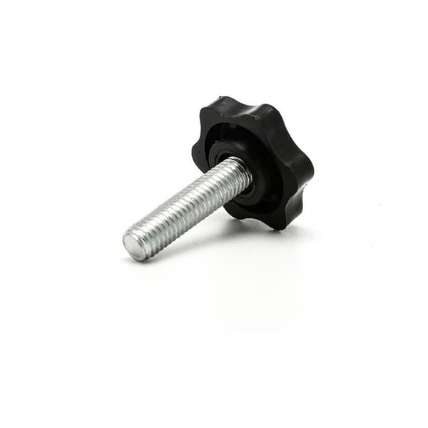 6 STK M8 x 40 mm gevind stjerneknap fastgørelsesskrue sæt sort