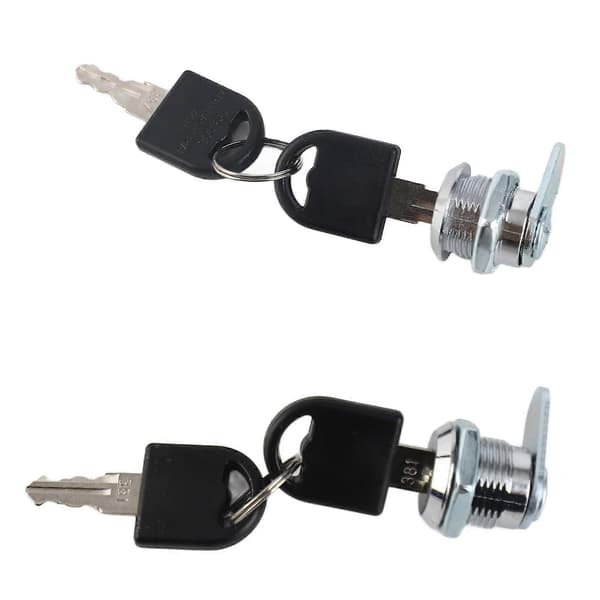 2st Cylinder Cam Lock Anti-corrosion Secure Hardware with 4 Keys for Toolbox Drawer [DB]