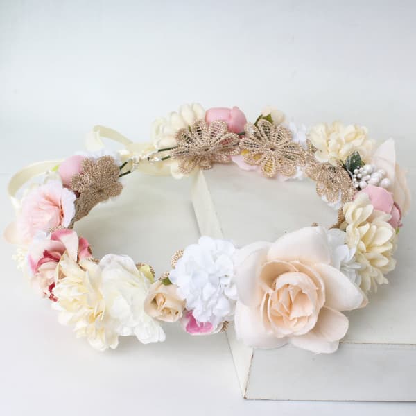 1 pc Artificial Wreath Headdress (Multicolor)