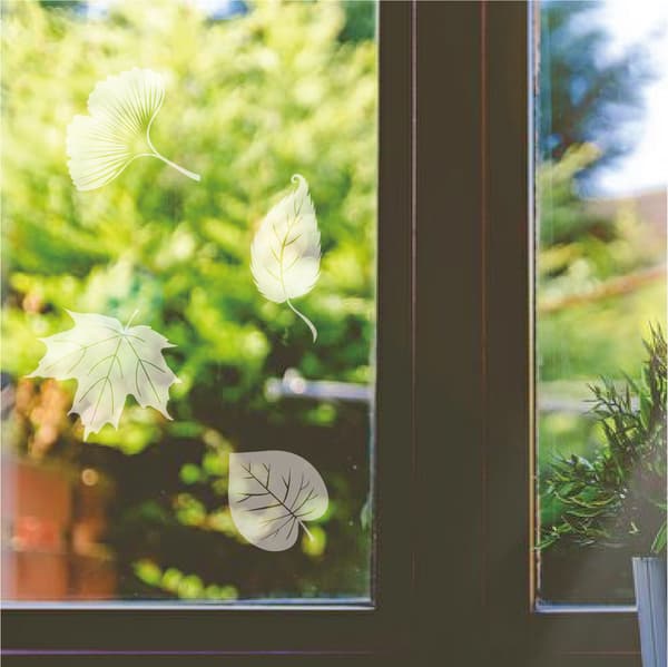 52 Pieces Large Anti-Collision Window Decals with Mixed Leaves