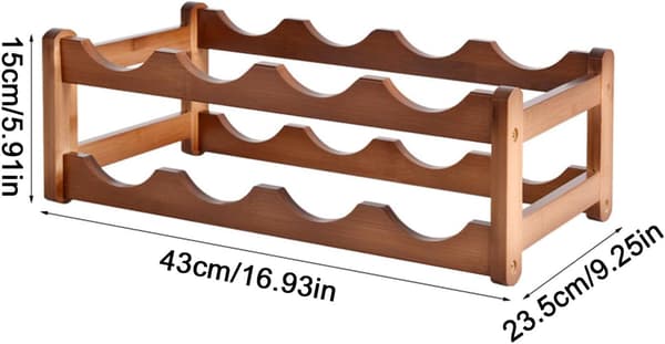Vinreoler 8-flasker 2-niveauer Bordplade Display Organizer -