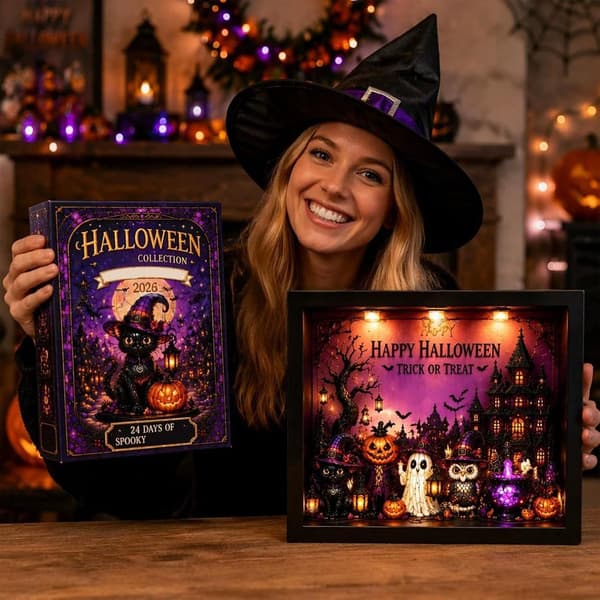 Pynt 'Advent af Halloween 2026 etiketter rygsæk 24 dage -