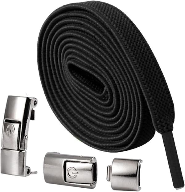 elastiske skolisser uten knute | unisex svart - Schwarz