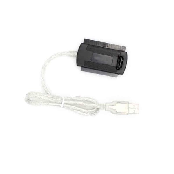 enkel drivkabel IDE til USB PATA SATA parallellport seriell harddisk 2.0 med strømforsyning (USB 2.0) -