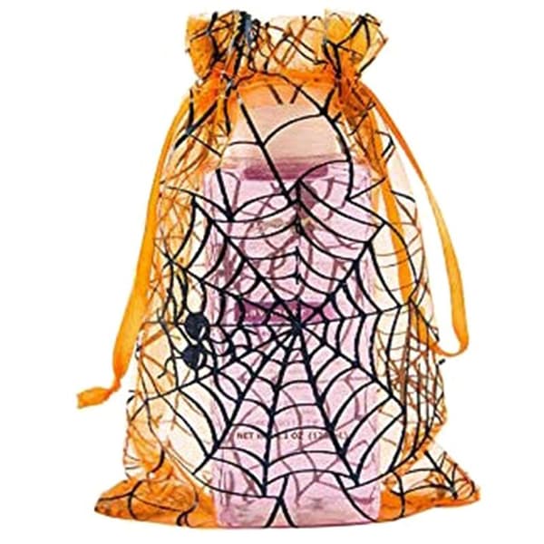 100 stk. Julegodteri-serie Varmstempling Gasbindpose 10X15 Cm Halloween Gaveoppbevaring Snorpose Organza Pynt Gasbindpose