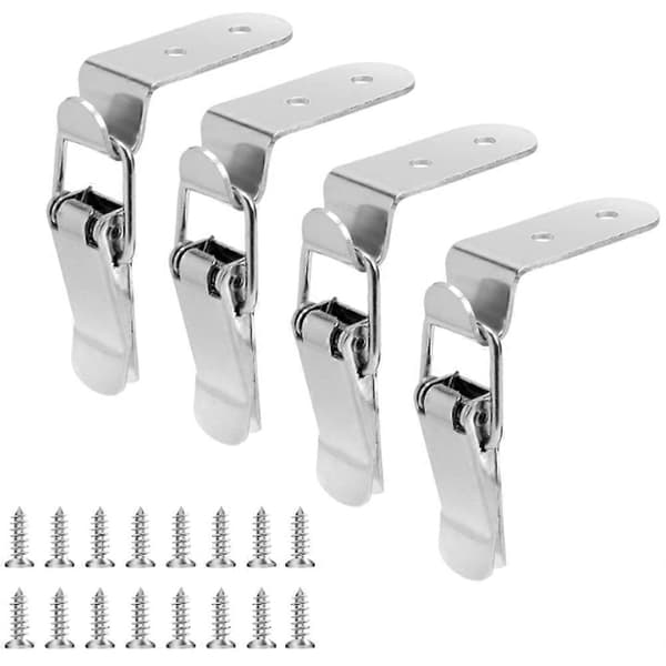 4 pcs 90 Degree Hasp Bolt Spring Loaded Draw Latch