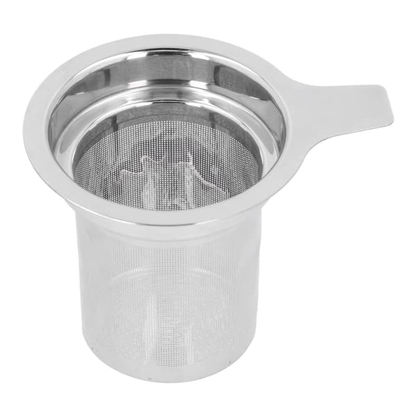 Tekurv i rustfrit stål, finmasket tesigte til løs te, genanvendelig tekande