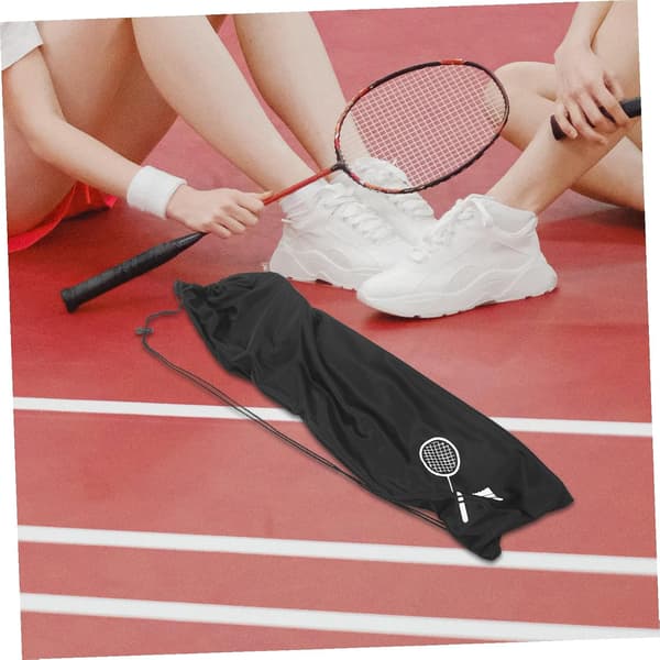 Badmintonketchertaske sort af fortykket flannel til opbevaring -