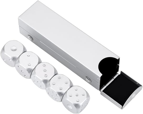 Spillterninger i aluminiumslegering, 5 stk i en boks, lette sekskantede