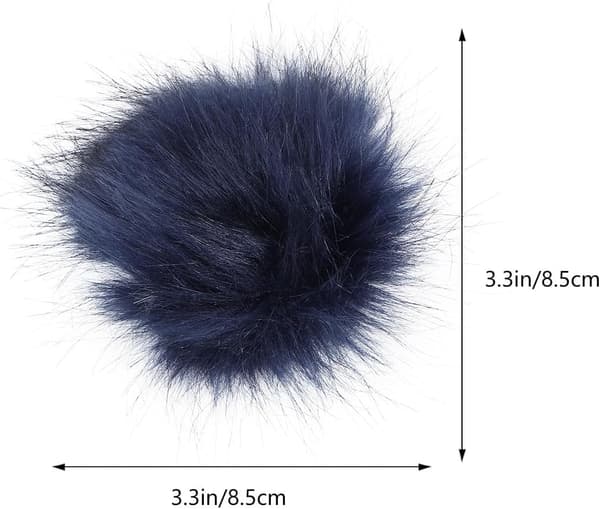 2 stk. kunstige uldkvaster af kunstuld med elastisk bånd 8-9 cm bløde og dekorative til sko tøj som moderigtigt tilbehør -