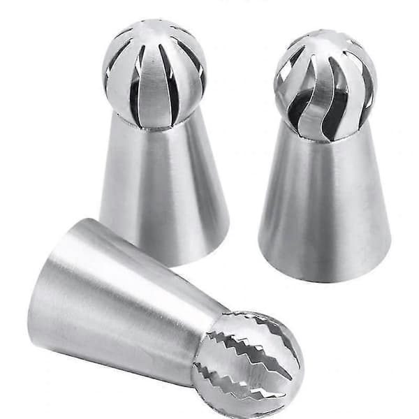 3 st/set Torch Russian Flowers Piping Nozzles Sphere Ball Cake Decoration Kitchen Pastry Cupcake Baking Tools