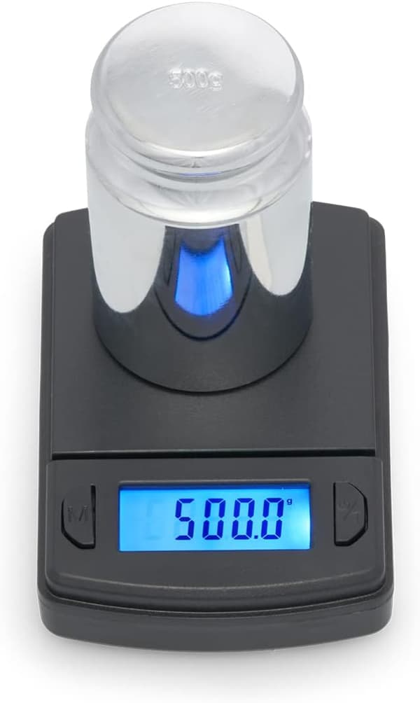 Fast Weigh Digital Precision Lommevægt 500g x 0.01g (Sort)