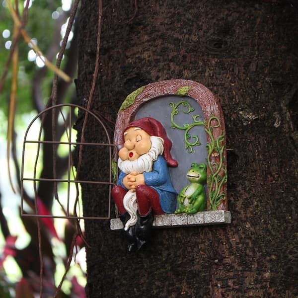 Dwarf Frog Window Hanging Creative Resin Garden Tree Hanging