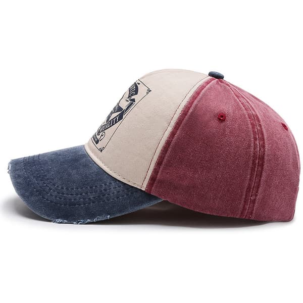 Vintage Baseballkeps Tvättad Denim Truckerkeps Mode Pentagram