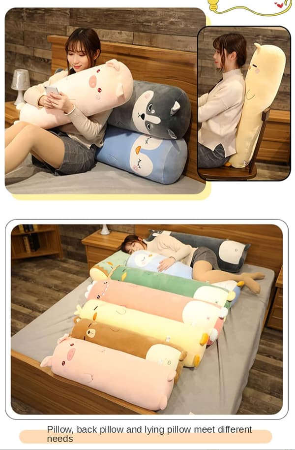Long Plush Pillow Cute Cartoon Stuffed Animal Soft Long Throw DXGHC