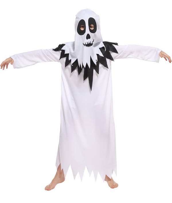 M Barn Läskig Vit Spökdräkt Halloween