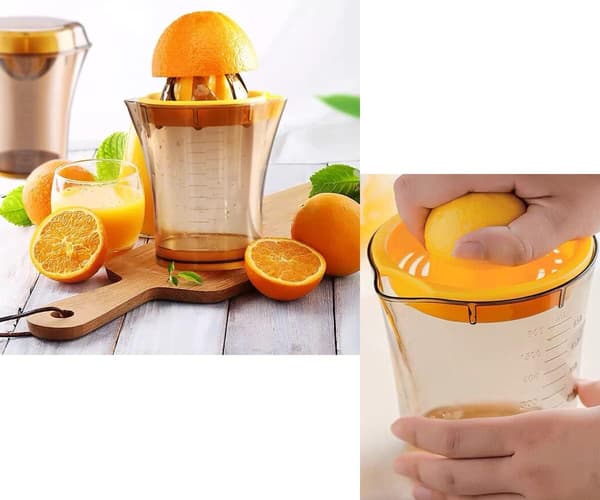 Manual Juicer Citrus Juicer Press Machine with Scale, Seedless Hand Juicer Safe Fast and Efficient Juicing