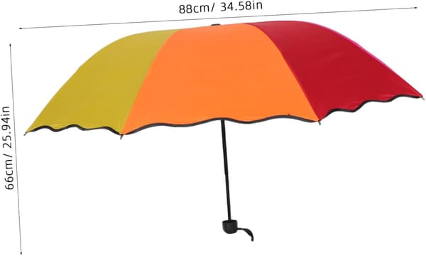 Vikbart UV-parasoll med regnfunktion, kompakt -