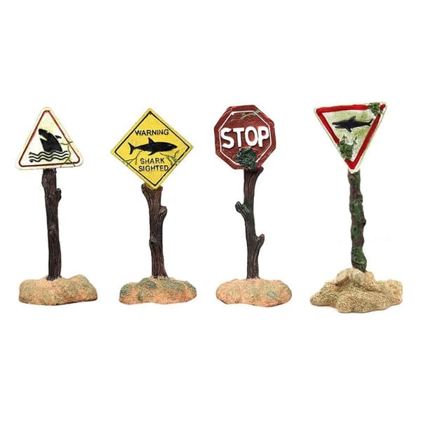 1 pc Aquarium Warning Decorative Poster Resin Sign Fish Tank Lan