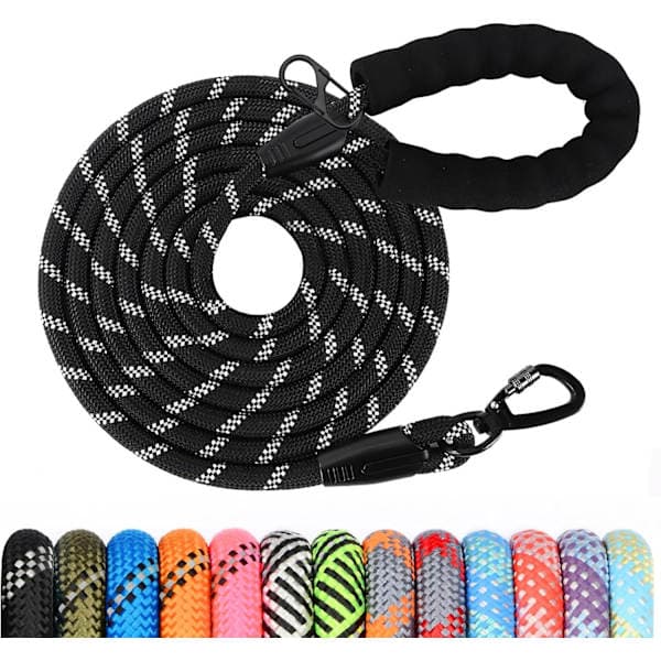 Dog Leash, Long Leash with Padded Handle, Suitable for Small, Medium, and Large Dogs.