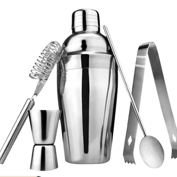Cocktail Shaker Sæt 5 dele 350ml Rustfri Shakers til Professionelle Bartendere Begyndere