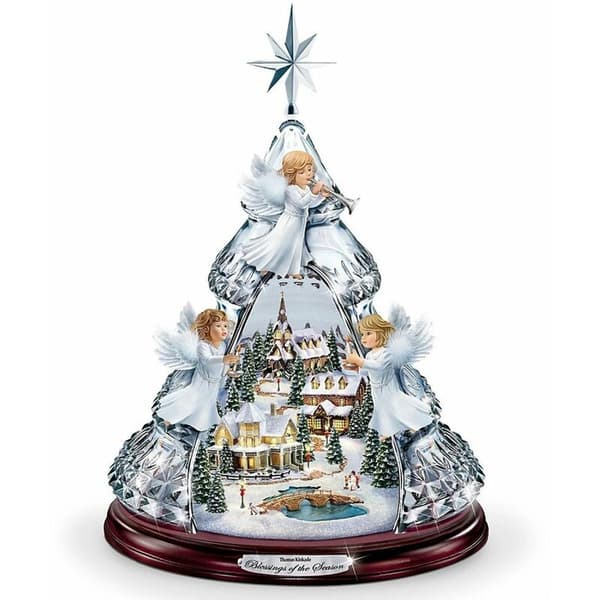 Christmas Tree Rotating Sculpture Train Decoration Window Stickers Decals Christmas Decorations Home Decoration B
