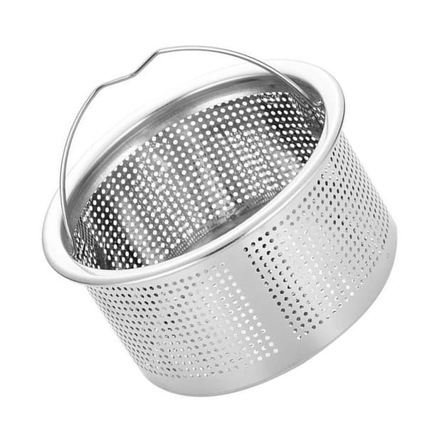 Sink Strainer with Handle 304 Stainless Steel Sink Drain Deep Cup Basket Strainer 3in Outer Diameter