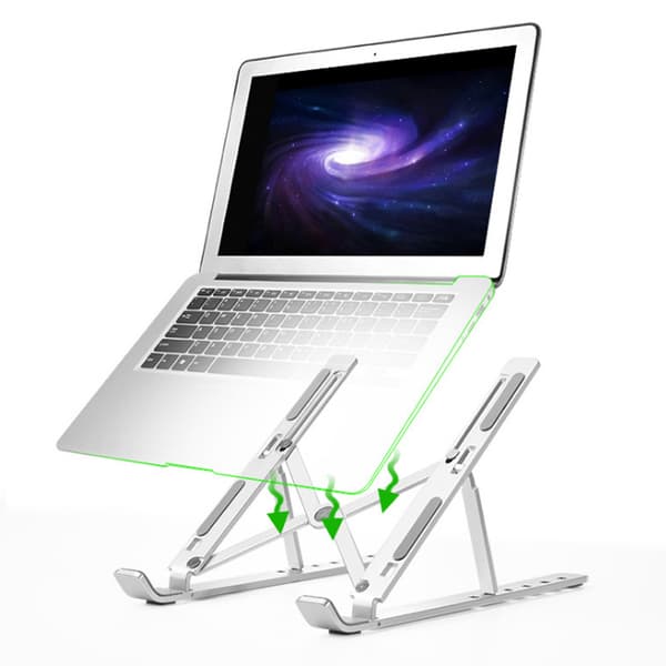 1 stk. (sort) Laptop Stand, Justerbar Aluminium Ventileret Laptop