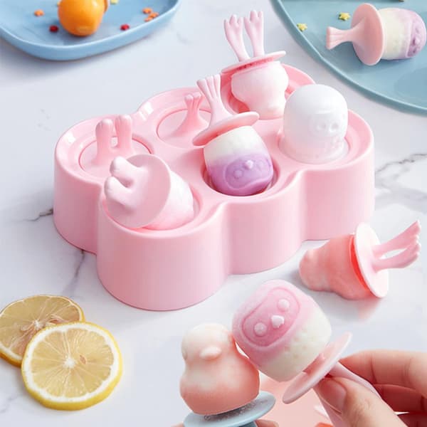 Silikoneisform til ispinde, isform til at lave din egen frugtpuré, budding og yoghurt