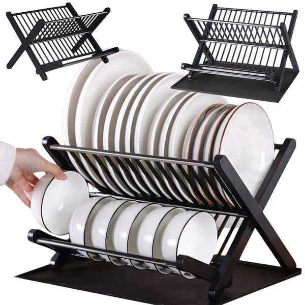 Double Dish Rack - Foldable Drip Rack Large Model 959