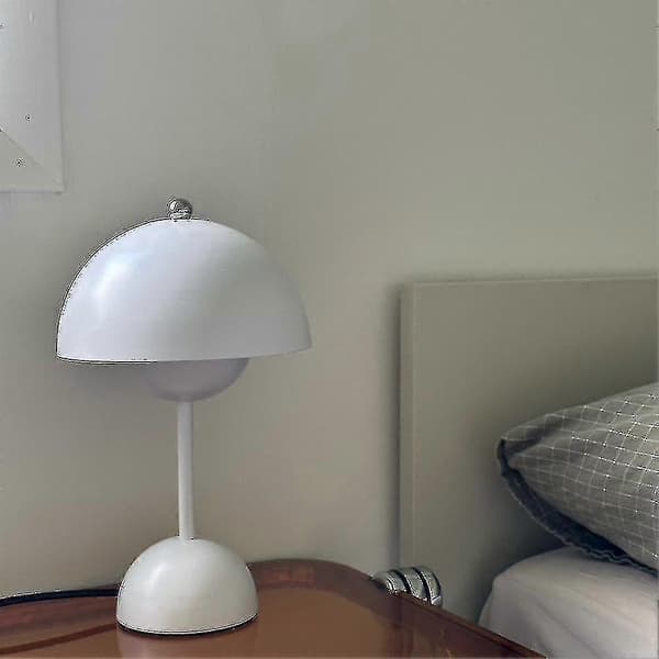 LED Blomma Knopp Bordlampe USB Sengelampe Bryllup Skrivebord Enkel Rotting Seng -g-rosa-usb Genopladelig