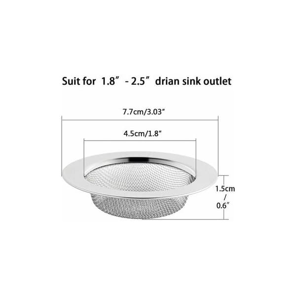 SLLOPA 2-pak rustfri stålvaskesil 7,5 cm køkkenvaskesil LMLY