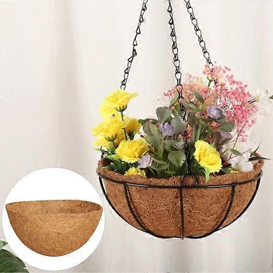 4 st tjocka hängkorgar kokosnöt miljövänlig blomma rund form utomhusfoder kruka naturlig kokos