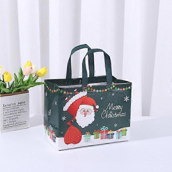 4-12 Large Christmas Gift Bags with Handles Christmas Totes Bulk Reusable