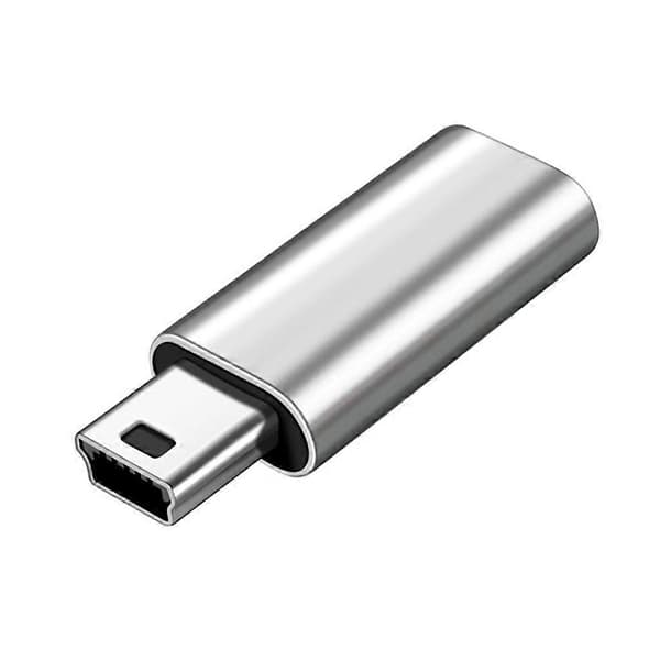 Mini USB til USB-C Adapter USB-C Hun til Mini USB Han Adapter USB-C Adapter [DB] Sølv Silver