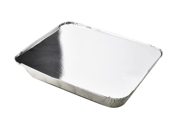 Engangsform Aluminium BASIC KITCHEN med låg 33x26x4,5cm Sølv 1 stk