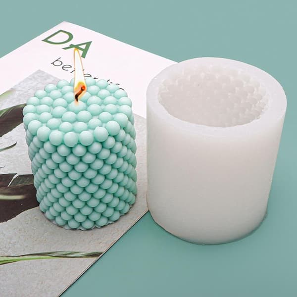 Støpeform for stearinlys - Silikon Vit white