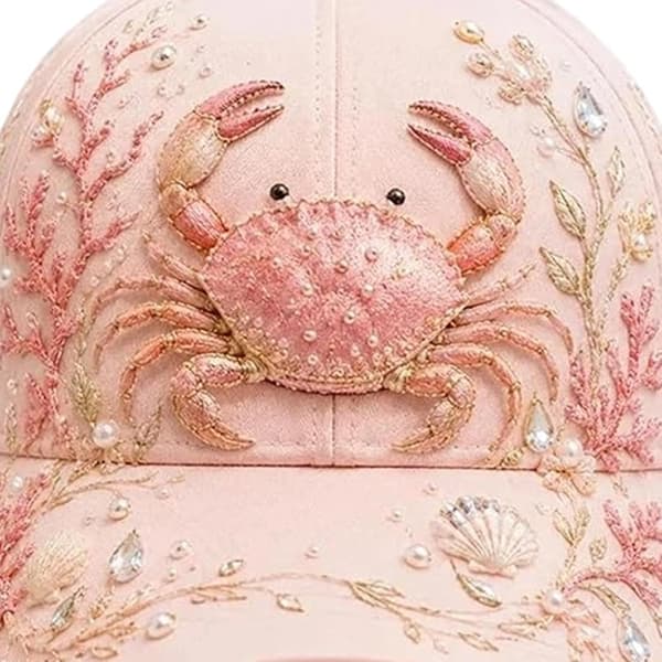 Baseballcaps for kvinner brodert justerbar hodeplagg med sjødyrtrykk A - A