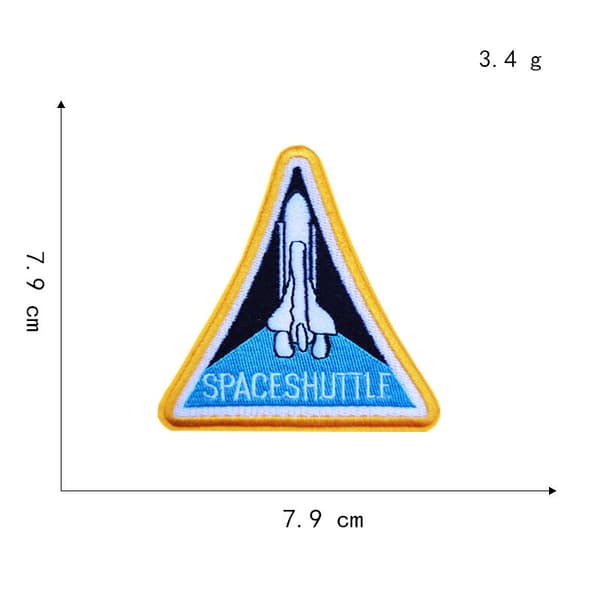 NASA 100. romfergeprogram militært oppdrag logo strykelapper 9