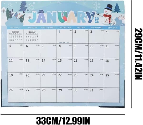 kjøleskapskalender 2026-2027 januar 2026 til juni 2027 C - C