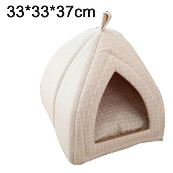 Kattesenge til tamkatte, linned 2-i-1 beige linned + G5