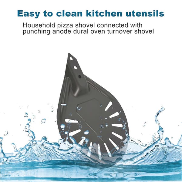 Metal Pizza Tool, Extra Large, Professional, Long, Round, Adjustable and Detachable Aluminum Handle
