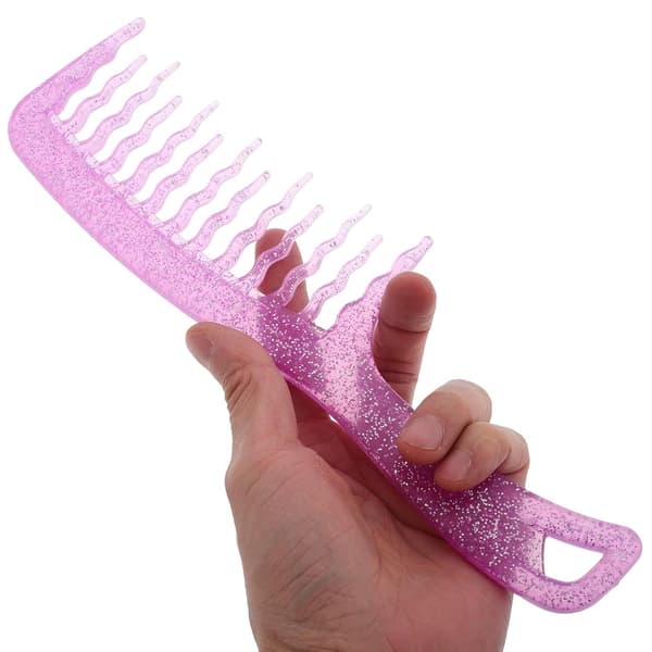 Udredningskam til kvinder med brede tænder, plastikkam til krøller til styling og forstærkning af krøller, krøllet hår, hjemmesalon -