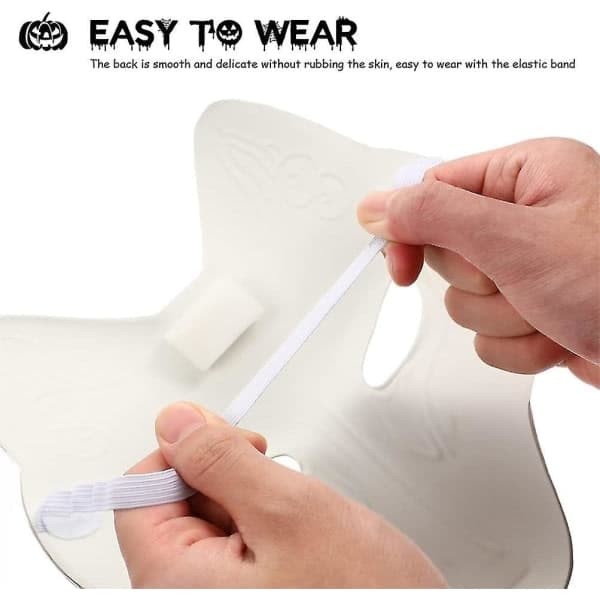 Djurmasker 2 rävmask, Halloween vit rävmask AA