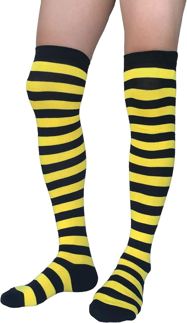 kvinders LW-3 Gul Sort Stribet one size Yellow Black Striped Einheitsgröße