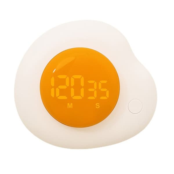 Egg Magnetic Timer Kitchen Timer with Forward/Backward Modes Cooking Study Work Vit white